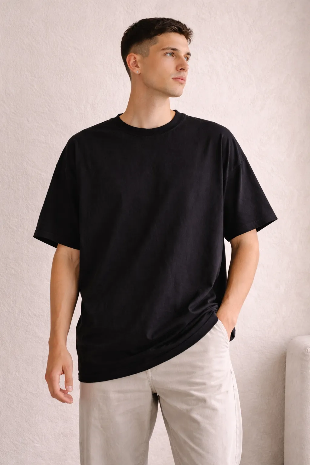 Danvi Black Oversized T-Shirt